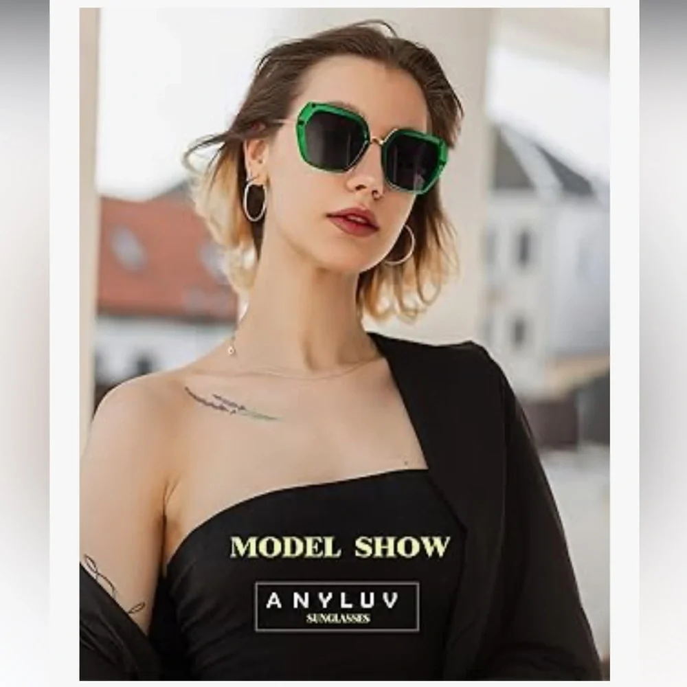 🆕 Green Square Gradient Lens Women’s Sunglasses